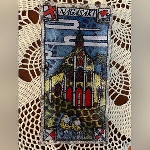 Stained Glass effect Red and Blue‎ Glass Art Architectural Masterpiece
